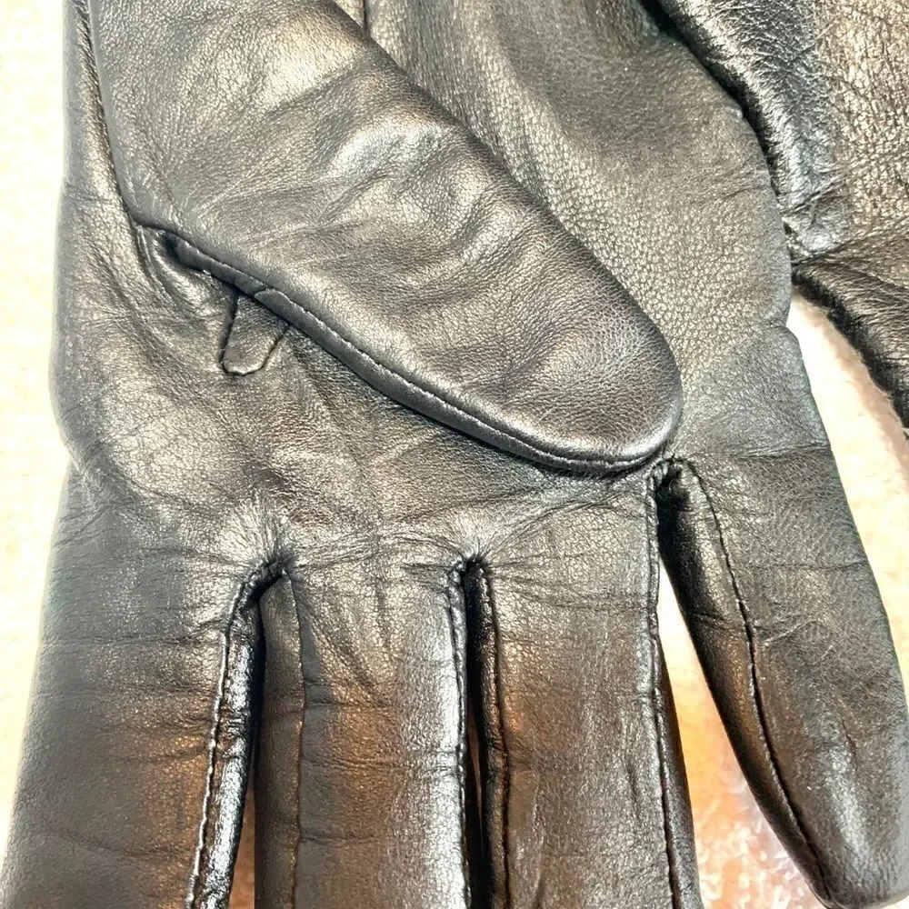 Black Leather Gloves by Charter Club Size Medium